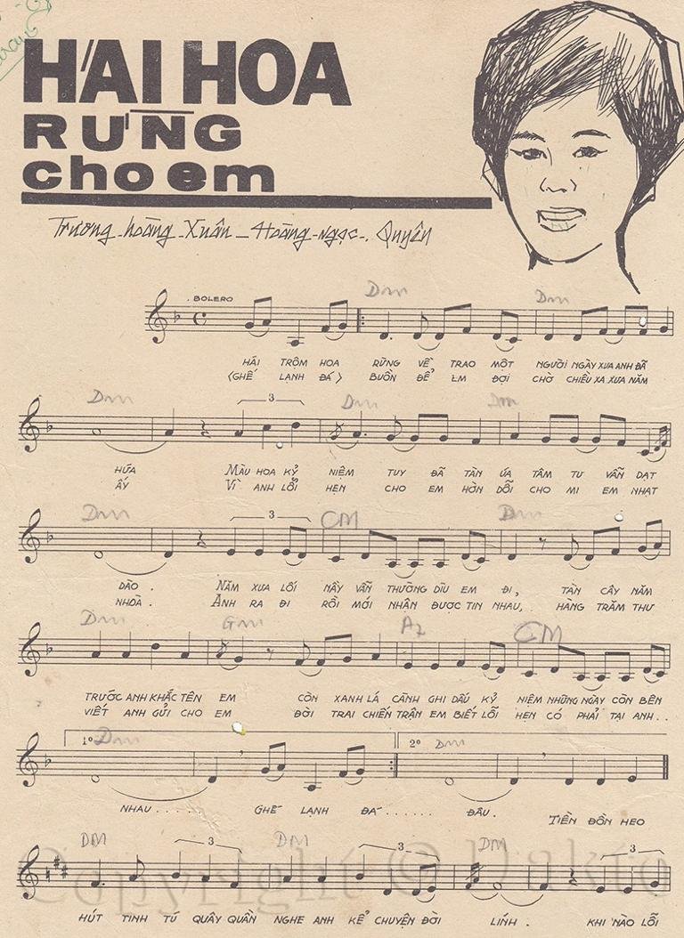 Sheet nhạc Hái Hoa Rừng Cho Em